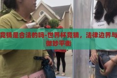 世界杯竞猜是合法的吗-世界杯竞猜，法律边界与娱乐的微妙平衡，世界杯竞猜，法律边界与娱乐的微妙平衡