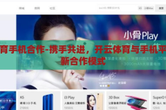开云体育手机合作-携手共进，开云体育与手机平台的创新合作模式，开云体育与手机平台，携手共进，探索创新合作模式