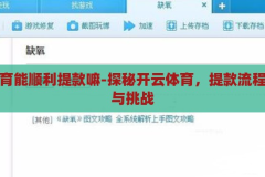 开云体育能顺利提款嘛-探秘开云体育，提款流程的顺畅与挑战，开云体育，提款流程的顺畅与挑战