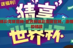 世界杯体彩竞猜官网-世界杯体彩竞猜官网，激情与智慧的碰撞，激情与智慧的碰撞，世界杯体彩竞猜官网