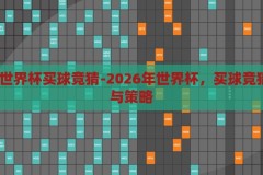 2026年世界杯买球竞猜-2026年世界杯，买球竞猜的激情与策略，2026年世界杯，买球竞猜的激情与策略