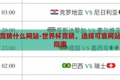 世界杯竞猜什么网站-世界杯竞猜，选择可靠网站的智慧指南，智选胜场，世界杯竞猜的可靠网站智慧指南