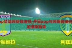 开云app赞助阿斯顿维拉-开云app与阿斯顿维拉，共绘足球新篇章，开云app携手阿斯顿维拉，共启足球新篇章