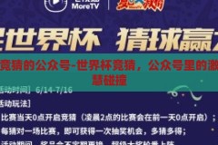 世界杯竞猜的公众号-世界杯竞猜，公众号里的激情与智慧碰撞，世界杯竞猜，公众号里的激情与智慧碰撞