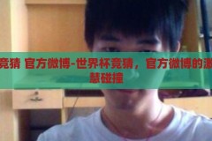 世界杯竞猜 官方微博-世界杯竞猜，官方微博的激情与智慧碰撞，世界杯竞猜，官方微博的激情与智慧碰撞