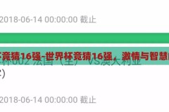 世界杯竞猜16强-世界杯竞猜16强，激情与智慧的碰撞，激情与智慧的碰撞，世界杯竞猜16强