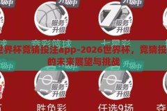 2026世界杯竞猜投注app-2026世界杯，竞猜投注APP的未来展望与挑战，2026世界杯竞猜投注APP，未来展望与挑战