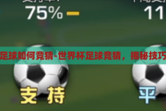 世界杯足球如何竞猜-世界杯足球竞猜，揭秘技巧与策略，揭秘世界杯足球竞猜，技巧与策略