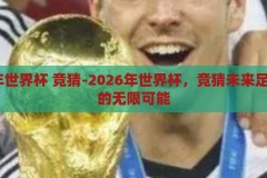 2026年世界杯 竞猜-2026年世界杯，竞猜未来足球盛宴的无限可能，2026年世界杯，竞猜未来足球盛宴的无限可能