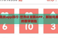 世界杯竞猜app排行-世界杯竞猜APP，解锁观赛新乐趣的数字钥匙，解锁观赛新乐趣，世界杯竞猜APP排行榜