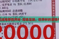 竞猜足球推荐世界杯-竞猜足球，世界杯的激情与策略，世界杯竞猜足球，激情与策略的碰撞