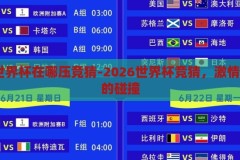 2026世界杯在哪压竞猜-2026世界杯竞猜，激情与策略的碰撞，2026世界杯竞猜，激情与策略的碰撞