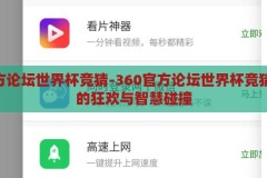 360官方论坛世界杯竞猜-360官方论坛世界杯竞猜，球迷的狂欢与智慧碰撞，360官方论坛世界杯竞猜，球迷的狂欢与智慧碰撞