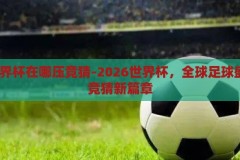 2026世界杯在哪压竞猜-2026世界杯，全球足球盛宴的压竞猜新篇章，2026世界杯，全球足球盛宴的压竞猜新篇章