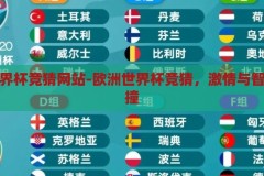欧洲世界杯竞猜网站-欧洲世界杯竞猜，激情与智慧的碰撞，欧洲世界杯竞猜，激情与智慧的碰撞