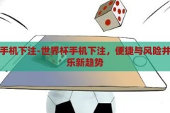 世界杯手机下注-世界杯手机下注，便捷与风险并存的娱乐新趋势，世界杯手机下注，便捷与风险交织的娱乐新选择