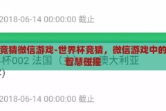 世界杯竞猜微信游戏-世界杯竞猜，微信游戏中的激情与智慧碰撞，微信游戏中的激情与智慧碰撞，世界杯竞猜