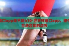世界杯盘口app是不是h10-世界杯盘口app，理性审视与合法合规的边界，理性审视世界杯盘口app，合法合规的边界与风险警示