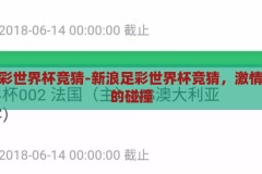 新浪足彩世界杯竞猜-新浪足彩世界杯竞猜，激情与智慧的碰撞，新浪足彩世界杯竞猜，激情与智慧的智慧碰撞