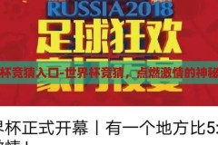世界杯竞猜入口-世界杯竞猜，点燃激情的神秘入口，解锁激情，世界杯竞猜的神秘入口