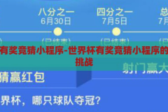 世界杯有奖竞猜小程序-世界杯有奖竞猜小程序的趣味与挑战，世界杯有奖竞猜小程序，趣味与挑战的完美结合