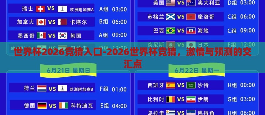 世界杯2026竞猜入口-2026世界杯竞猜,激情与预测的交汇点 世界杯2026竞猜入口-2026世界杯竞猜,激情与预测的交汇点