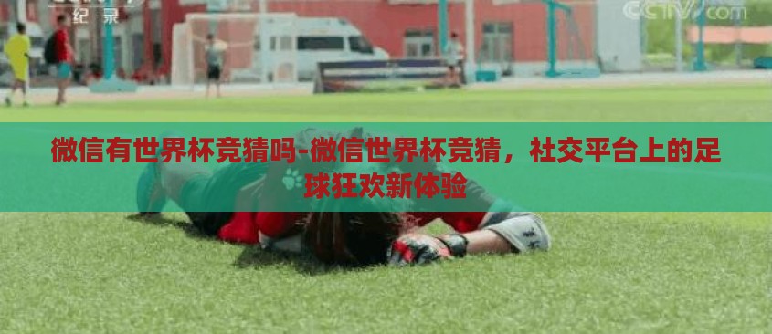 微信有世界杯竞猜吗-微信世界杯竞猜，社交平台上的足球狂欢新体验
