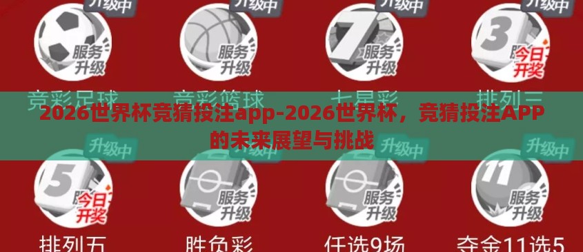 2026世界杯竞猜投注app-2026世界杯，竞猜投注APP的未来展望与挑战