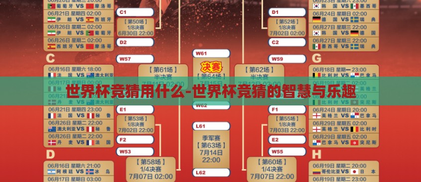 世界杯竞猜用什么-世界杯竞猜的智慧与乐趣