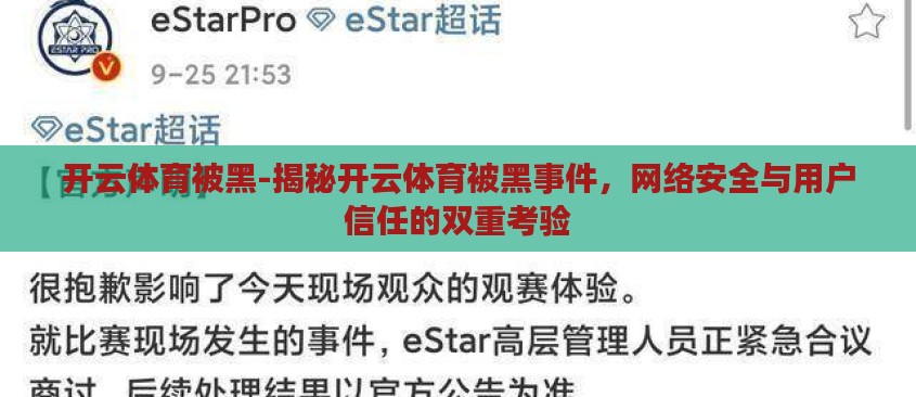 开云体育被黑-揭秘开云体育被黑事件,网络安全与用户信任的双重考验 开云体育被黑-揭秘开云体育被黑事件,网络安全与用户信任的双重考验