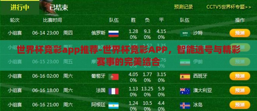 世界杯竞彩app推荐-世界杯竞彩APP,智能选号与精彩赛事的完美结合 世界杯竞彩app推荐-世界杯竞彩APP,智能选号与精彩赛事的完美结合