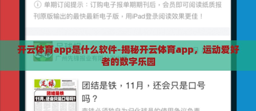 开云体育app是什么软件-揭秘开云体育app,运动爱好者的数字乐园 开云体育app是什么软件-揭秘开云体育app,运动爱好者的数字乐园