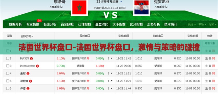 法国世界杯盘口-法国世界杯盘口,激情与策略的碰撞 法国世界杯盘口-法国世界杯盘口,激情与策略的碰撞