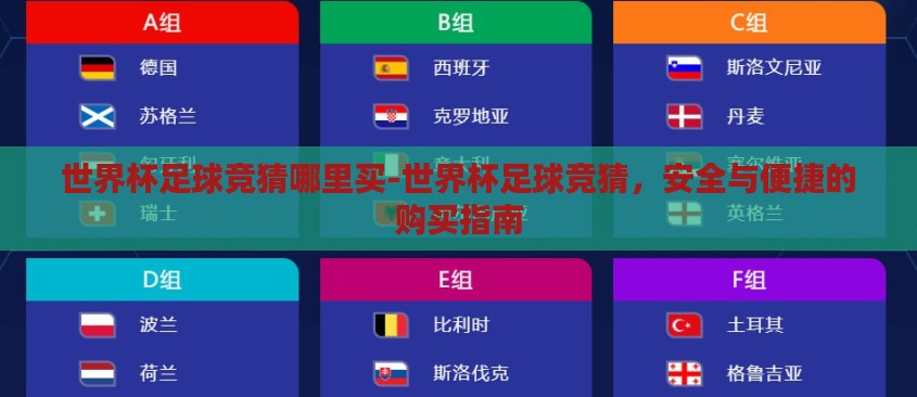 世界杯足球竞猜哪里买-世界杯足球竞猜,安全与便捷的购买指南 世界杯足球竞猜哪里买-世界杯足球竞猜,安全与便捷的购买指南
