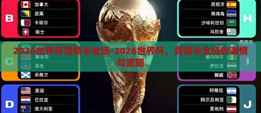 2026世界杯竞猜半全场-2026世界杯，竞猜半全场的激情与策略